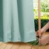 imageNICETOWN Insulated Outdoor Curtains for Patio Waterproof 2 Panels Fade Resistant 2Layer Sun Shades with Free Rope Top Grommets amp Back Tab Bottom Windproof Winter Curtains W66 x L84 in GreyAqua Blue