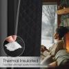 imageNICETOWN Insulated Outdoor Curtains for Patio Waterproof 2 Panels Fade Resistant 2Layer Sun Shades with Free Rope Top Grommets amp Back Tab Bottom Windproof Winter Curtains W66 x L84 in GreyDual Layer Grey