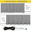 imageNICETOWN Insulated Outdoor Curtains for Patio Waterproof 2 Panels Fade Resistant 2Layer Sun Shades with Free Rope Top Grommets amp Back Tab Bottom Windproof Winter Curtains W66 x L84 in GreySilver Grey