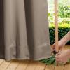 imageNICETOWN Insulated Outdoor Curtains for Patio Waterproof 2 Panels Fade Resistant 2Layer Sun Shades with Free Rope Top Grommets amp Back Tab Bottom Windproof Winter Curtains W66 x L84 in GreySoft Brown
