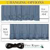 imageNICETOWN Insulated Outdoor Curtains for Patio Waterproof 2 Panels Fade Resistant 2Layer Sun Shades with Free Rope Top Grommets amp Back Tab Bottom Windproof Winter Curtains W66 x L84 in GreyStone Blue