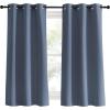 imageNICETOWN Kitchen Curtains Blackout Curtains amp Drapes Stone Blue 34 Wide x 60 Long Set of 2 Thermal Insulated Grommet Top Window Treatment Panels for Cupboard Small Window