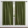 imageNICETOWN Living Room Blackout Draperies Curtains  Olive Green Color W70 x L72 2 Panels Home Decoration Window Blackout Drape Panels for Patio Door