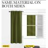 imageNICETOWN Living Room Blackout Draperies Curtains  Olive Green Color W70 x L72 2 Panels Home Decoration Window Blackout Drape Panels for Patio Door