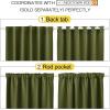 imageNICETOWN Living Room Blackout Draperies Curtains  Olive Green Color W70 x L72 2 Panels Home Decoration Window Blackout Drape Panels for Patio Door