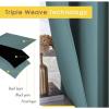 imageNICETOWN Modern Blackout Curtains Noise Reducing Thermal Insulated and Privacy Room Darkening Drape Panels for Boys Guest Room Door Small Short Window Greyish Blue 2 Panels W42 x L54 Inch