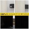 imageNICETOWN Natural Thick Linen Blend 100 Blackout Curtains 70 Long 2 Panels Set for Bedroom 34 Wide Rustic Grommet Thermal Insulated Flax Textured Full Blackout Window Draperies with White Liners