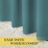 imageNICETOWN Patio Blackout Curtain Panels  Extra Wide Sliding Door Thermal Insulated Drape Privacy Room Divider Curtain for Bedroom Office Sea Teal 66 x 118 Inch Long