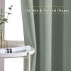 imageNICETOWN Room Darkening Curtains and Drapes for Window 95 L  Triple Weave Energy Saving Thermal Insulated Solid Grommet Blackout Panels for Patio 80 Wide per Panel 2 Panels Sage Green