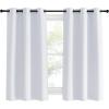 imageNICETOWN Room Darkening Draperies Curtains Panels Greyish White 2 Panels 42 by 60 Window Treatment Thermal Insulated Grommet Room Darkening CurtainsDrapes for Bedroom