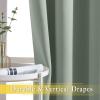 imageNICETOWN Sage Green Room Divider Curtains 84 inch Length Grommet Thermal Insulated Blackout Patio Door Curtain Drape Sound Proof for Sliding Glass Door 1 Panel W80 x L84