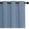 imageNICETOWN Sliding Door Window Treatment Blackout Patio Door Curtain Panels Privacy Thermal Drapes for Bedroom Living Room Department with Grommet Top Stone Blue W66 x L110