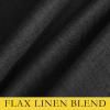 imageNICETOWN Vintage Open Linen Weave Flax Thermal Curtains 100 Blackout Curtains 102 inches Long for Dining Room Soundproof Window Treatment Drapes for Hall Room Black 52 Wide Per Panel Set of 2