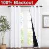 imageNICETOWN White Blackout Curtains 84 inches Long Full Light Blocking Drapes with Black Liner for Nursery Noise Reducing Thermal Insulated Draperies for Doorway 2 Pieces 37 Wide Each Panel