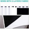 imageNICETOWN White Blackout Curtains 84 inches Long Full Light Blocking Drapes with Black Liner for Nursery Noise Reducing Thermal Insulated Draperies for Doorway 2 Pieces 37 Wide Each Panel