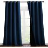 imageNICETOWN 100 Blackout Blinds Set of 2 52 inches x 120 inches Laundry Room Decor Window Treatment Curtains for Large Patio Sliding Door Thermal Insulated Moroccan Blue Curtains for Bedroom