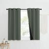 imageNICETOWN 100 Blackout Curtains 50 Long Pair of Energy Smart amp Noise Blocking Out Drapes for Baby Room Window Thermal Insulated Guest Room Lined Window DressingDark Mallard 37 Wide