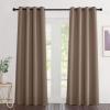 imageNICETOWN Blackout Cappuccino Curtains 84 inches Long Grommet Room Darkening Thermal Insulated Sound Dampening Window Treatments for BedroomHome Office 2 Panels W46 x L84