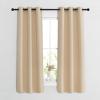 imageNICETOWN Blackout Curtain Panels for Living Room  Window Treatment Thermal Insulated Solid Grommet Vertical Drapes Window Treatments for Bedroom Biscotti Beige Set of 2 37 by 63 Inch