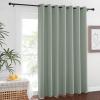 imageNICETOWN Blackout Sage Green Curtain for Sliding Glass Door  Grommet Thermal Insulated Patio Door Drape Room Darkening Sound Dampening for French Door W100 x L84 1 Piece