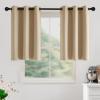 imageNICETOWN Blush Pink Room Darkening Curtains 86 Inches Long 2 Panels for Girls Room Bedroom Nursery Thermal Insulated Blackout Drapes Solid Grommet Noise Reducing Window Curtains W40Biscotti Beige