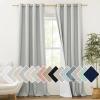 imageNICETOWN Grey Long Linen Full Shade Panels 52 Wide x 90 Long Pair of Thermal Insulated amp Energy Efficiency Blackout Curtains for Bedroom Windows Lined Silky Performance Window Dressing