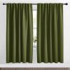 imageNICETOWN Living Room Blackout Draperies Curtains  Olive Green Color W70 x L72 2 Panels Home Decoration Window Blackout Drape Panels for Patio Door