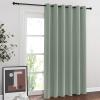 imageNICETOWN Sage Green Room Divider Curtains 84 inch Length Grommet Thermal Insulated Blackout Patio Door Curtain Drape Sound Proof for Sliding Glass Door 1 Panel W80 x L84
