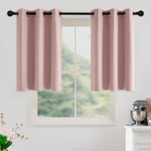 imageNICETOWN Blush Pink Room Darkening Curtains 86 Inches Long 2 Panels for Girls Room Bedroom Nursery Thermal Insulated Blackout Drapes Solid Grommet Noise Reducing Window Curtains W40Blush Pink