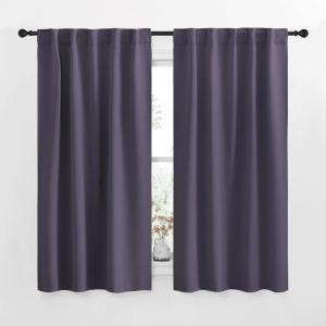 imageNICETOWN RV Curtains for Camper Windows  Greyish Purple Color 34x54 Inch 2 Panels Set Thermal Insulated Room Darkening Blackout DrapesDraperies with Rod Pocket amp Back Tab for Half Window