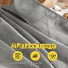imageNICETOWN Sheer Linen Curtains 96 Inch Length for Bedroom Living Room 2 Panels Ivory Rod Pocket amp Back Tab Semi Sheer Drapes Privacy Semitransparent Farmhouse Window Treatment W52 x L96Charcoal Gray