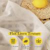 imageNICETOWN Sheer Linen Curtains 96 Inch Length for Bedroom Living Room 2 Panels Ivory Rod Pocket amp Back Tab Semi Sheer Drapes Privacy Semitransparent Farmhouse Window Treatment W52 x L96Beige