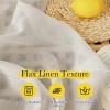 imageNICETOWN Sheer Linen Curtains 96 Inch Length for Bedroom Living Room 2 Panels Ivory Rod Pocket amp Back Tab Semi Sheer Drapes Privacy Semitransparent Farmhouse Window Treatment W52 x L96Natural