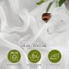 imageNICETOWN Sheer Linen Curtains 96 Inch Length for Bedroom Living Room 2 Panels Ivory Rod Pocket amp Back Tab Semi Sheer Drapes Privacy Semitransparent Farmhouse Window Treatment W52 x L96White