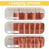 imageNICETOWN Sheer Linen Curtains 96 Inch Length for Bedroom Living Room 2 Panels Ivory Rod Pocket amp Back Tab Semi Sheer Drapes Privacy Semitransparent Farmhouse Window Treatment W52 x L96Burnt Orange