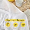 imageNICETOWN Sheer Linen Curtains 96 Inch Length for Bedroom Living Room 2 Panels Ivory Rod Pocket amp Back Tab Semi Sheer Drapes Privacy Semitransparent Farmhouse Window Treatment W52 x L96White