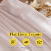 imageNICETOWN Sheer Linen Curtains 96 Inch Length for Bedroom Living Room 2 Panels Ivory Rod Pocket amp Back Tab Semi Sheer Drapes Privacy Semitransparent Farmhouse Window Treatment W52 x L96Blush Pink