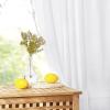 imageNICETOWN Sheer Linen Curtains 96 Inch Length for Bedroom Living Room 2 Panels Ivory Rod Pocket amp Back Tab Semi Sheer Drapes Privacy Semitransparent Farmhouse Window Treatment W52 x L96White