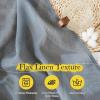 imageNICETOWN Sheer Linen Curtains 96 Inch Length for Bedroom Living Room 2 Panels Ivory Rod Pocket amp Back Tab Semi Sheer Drapes Privacy Semitransparent Farmhouse Window Treatment W52 x L96Smoke Blue