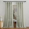 imageNICETOWN Sheer Linen Curtains 96 Inch Length for Bedroom Living Room 2 Panels Ivory Rod Pocket amp Back Tab Semi Sheer Drapes Privacy Semitransparent Farmhouse Window Treatment W52 x L96Sage Green