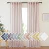 imageNICETOWN Sheer Linen Curtains 96 Inch Length for Bedroom Living Room 2 Panels Ivory Rod Pocket amp Back Tab Semi Sheer Drapes Privacy Semitransparent Farmhouse Window Treatment W52 x L96Blush Pink