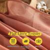 imageNICETOWN Sheer Linen Curtains 96 Inch Length for Bedroom Living Room 2 Panels Ivory Rod Pocket amp Back Tab Semi Sheer Drapes Privacy Semitransparent Farmhouse Window Treatment W52 x L96Burnt Orange