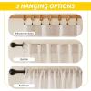imageNICETOWN Sheer Linen Curtains 96 Inch Length for Bedroom Living Room 2 Panels Ivory Rod Pocket amp Back Tab Semi Sheer Drapes Privacy Semitransparent Farmhouse Window Treatment W52 x L96Beige
