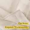 imageNICETOWN Sheer Linen Curtains 96 Inch Length for Bedroom Living Room 2 Panels Ivory Rod Pocket amp Back Tab Semi Sheer Drapes Privacy Semitransparent Farmhouse Window Treatment W52 x L96Beige