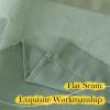 imageNICETOWN Sheer Linen Curtains 96 Inch Length for Bedroom Living Room 2 Panels Ivory Rod Pocket amp Back Tab Semi Sheer Drapes Privacy Semitransparent Farmhouse Window Treatment W52 x L96Olive Green