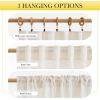 imageNICETOWN Sheer Linen Curtains 96 Inch Length for Bedroom Living Room 2 Panels Ivory Rod Pocket amp Back Tab Semi Sheer Drapes Privacy Semitransparent Farmhouse Window Treatment W52 x L96Linen Ivory