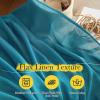 imageNICETOWN Sheer Linen Curtains 96 Inch Length for Bedroom Living Room 2 Panels Ivory Rod Pocket amp Back Tab Semi Sheer Drapes Privacy Semitransparent Farmhouse Window Treatment W52 x L96Peacock Green
