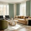 imageNICETOWN 100 Blackout Linen Beige Curtains 84 inches Long for Living Room White Liner Composite Grommet Bedroom Thermal Drapes Casual Home Decor Window Treatments 2 Panels W52 x L84Sage Green