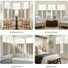 imageNICETOWN 100 Blackout Linen Beige Curtains 84 inches Long for Living Room White Liner Composite Grommet Bedroom Thermal Drapes Casual Home Decor Window Treatments 2 Panels W52 x L84Beige