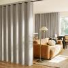 imageNICETOWN 100 Blackout Linen Beige Curtains 84 inches Long for Living Room White Liner Composite Grommet Bedroom Thermal Drapes Casual Home Decor Window Treatments 2 Panels W52 x L84Beige